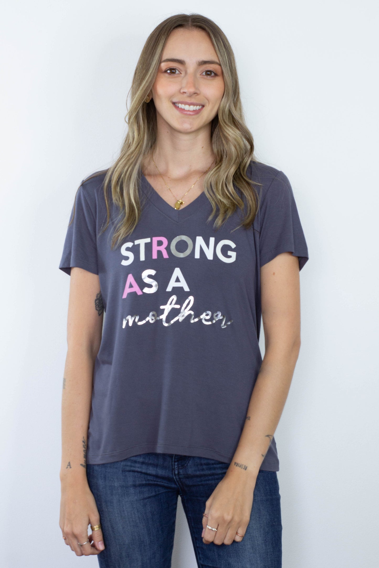 LISA -STRONG AS A MOTHER TEE - wordscount